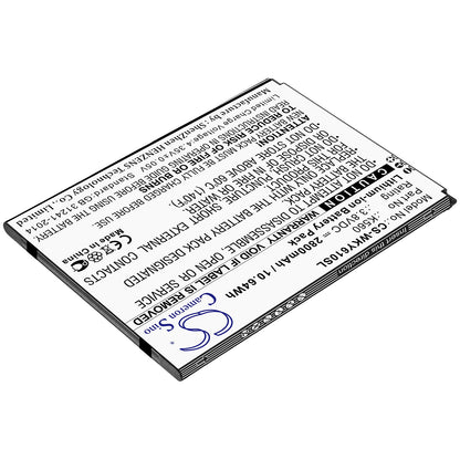 Replacement Battery for Wiko  W-K560 – Mobile, SmartPhone – 2800mAh / 10.64Wh / 3.8V