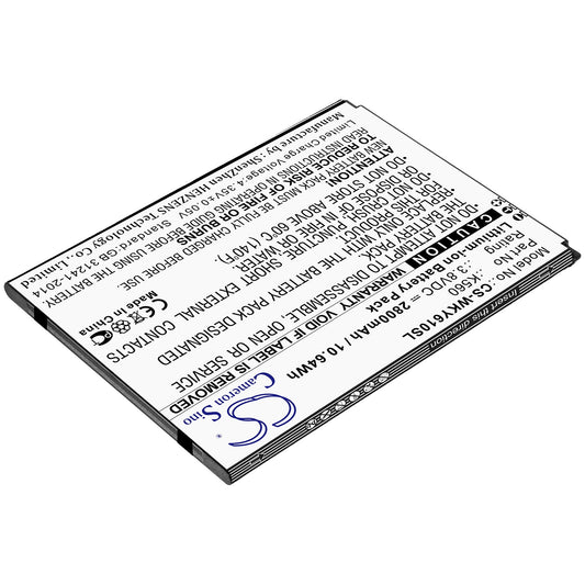 Replacement Battery for Wiko  W-K560 – Mobile, SmartPhone – 2800mAh / 10.64Wh / 3.8V