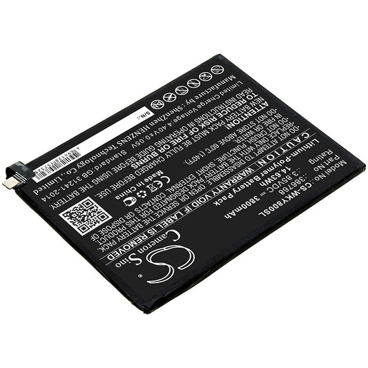 Replacement Battery for Wiko  W-V720 – Mobile, SmartPhone – 3800mAh / 14.63Wh / 3.85V
