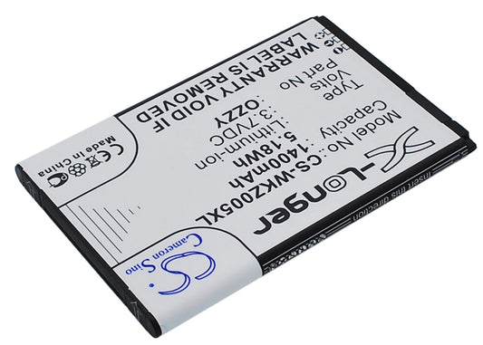 Replacement Battery for Wiko  Ozzy – Mobile, SmartPhone – 1400mAh / 5.18Wh / 3.7V
