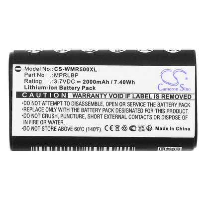Replacement Battery for Wisycom  MPR30-ENG – Wireless Headset – 2000mAh / 7.4Wh / 3.7V