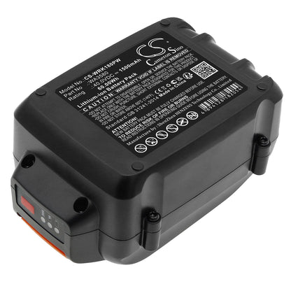 Replacement Battery for Worx  WA3747 – Power Tools – 1500mAh / 60.00Wh / 40.0V