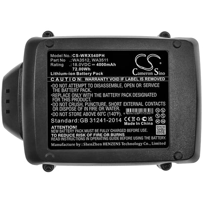 Replacement Battery for AL-KO  Rasentrimmer GTLi – Power Tools – 4000mAh / 72.00Wh / 18.0V