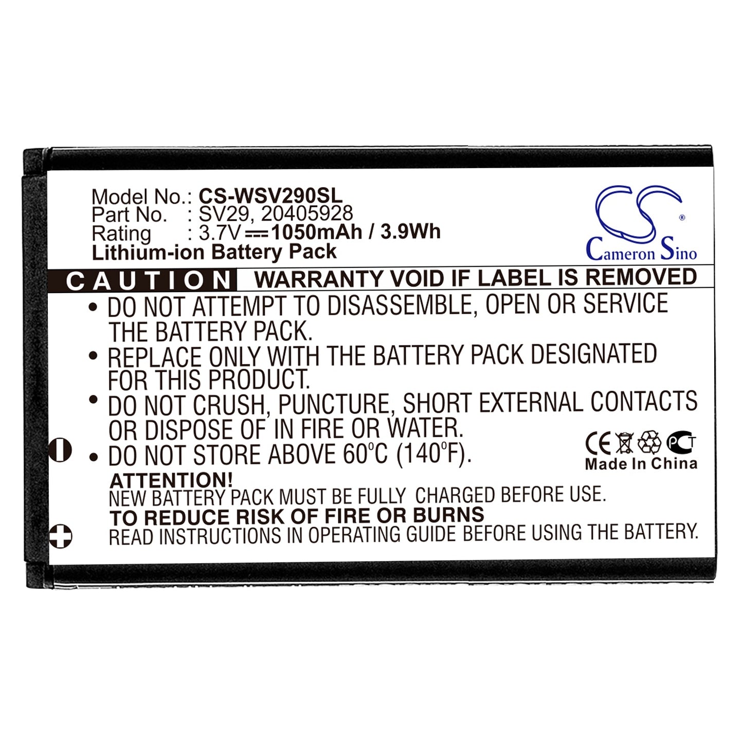 Replacement Battery for SWISSTONE  BBM 230 – Mobile, SmartPhone – 1050mAh / 3.89Wh / 3.7V