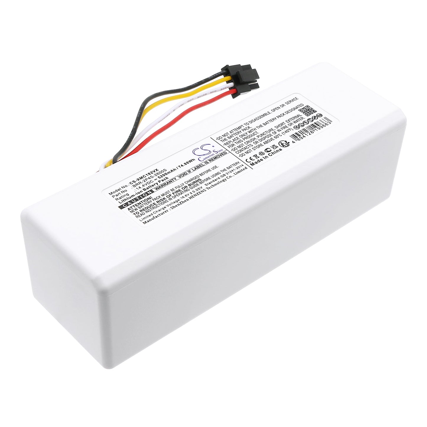 Replacement Battery for Roborock  1C – Vacuum – 5200mAh / 74.88Wh / 14.4V