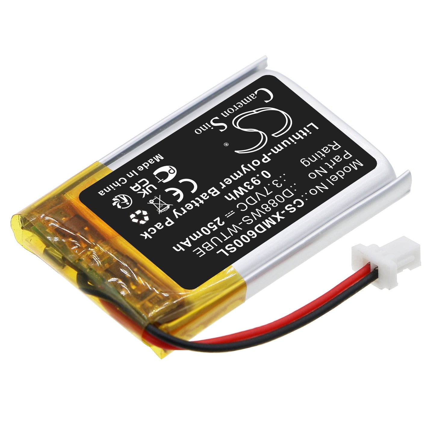 Replacement Battery for XP Metal Detectors  WS audio headphones – Wireless Headset – 250mAh / 0.93Wh / 3.7V