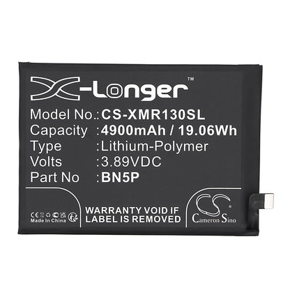 Replacement Battery for Redmi  23090RA98C – Mobile, SmartPhone – 4900mAh / 19.06Wh / 3.89V
