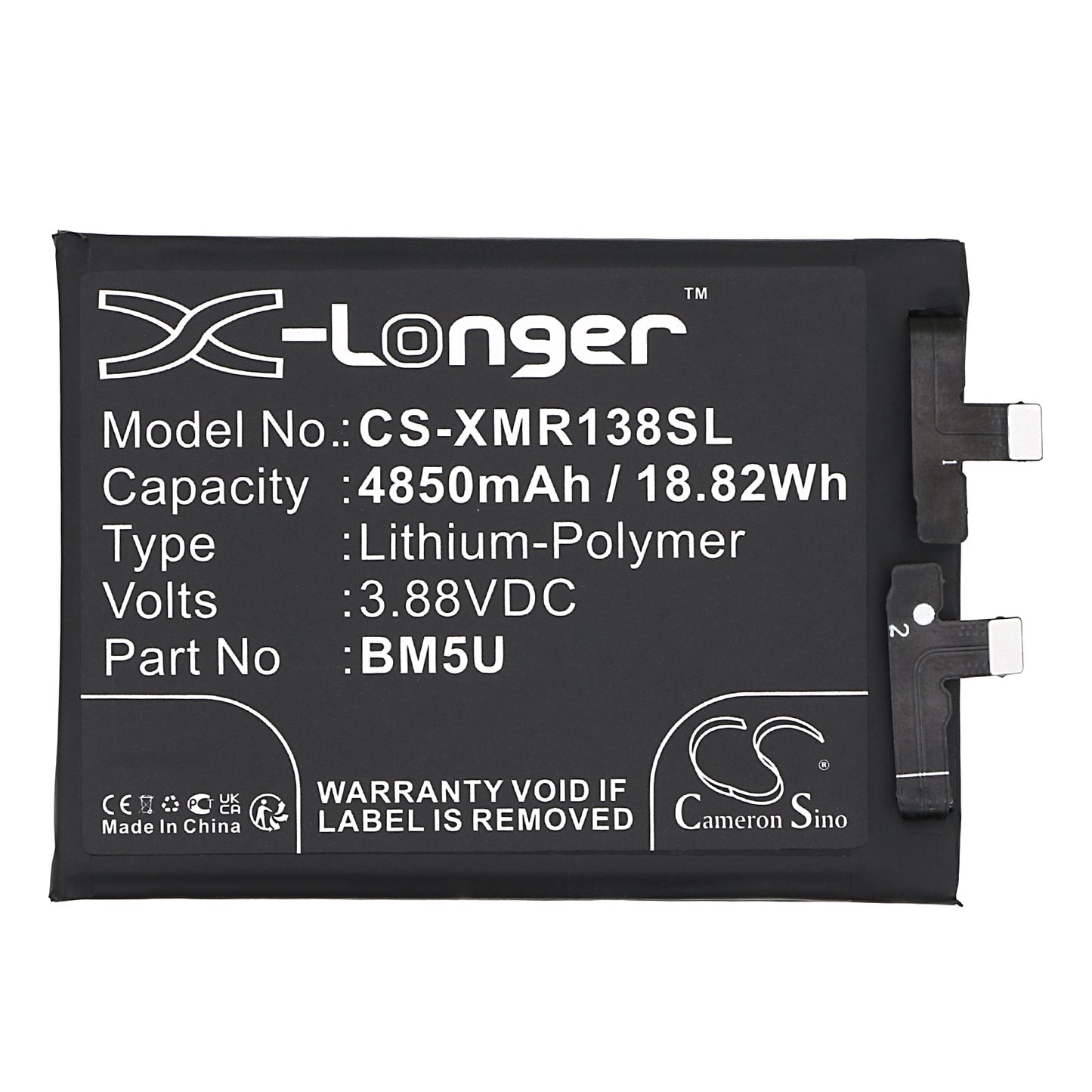 Replacement Battery for Redmi  23090RA98C – Mobile, SmartPhone – 4850mAh / 18.82Wh / 3.88V