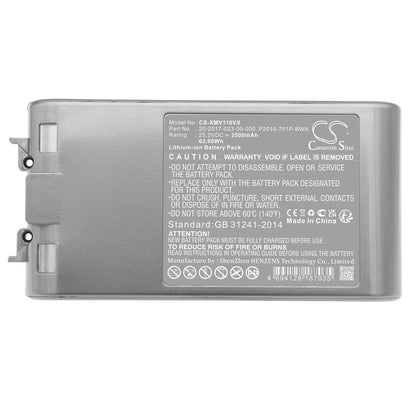 Replacement Battery for Xiaomi  Dreame V11 – Vacuum – 2500mAh / 63.00Wh / 25.2V