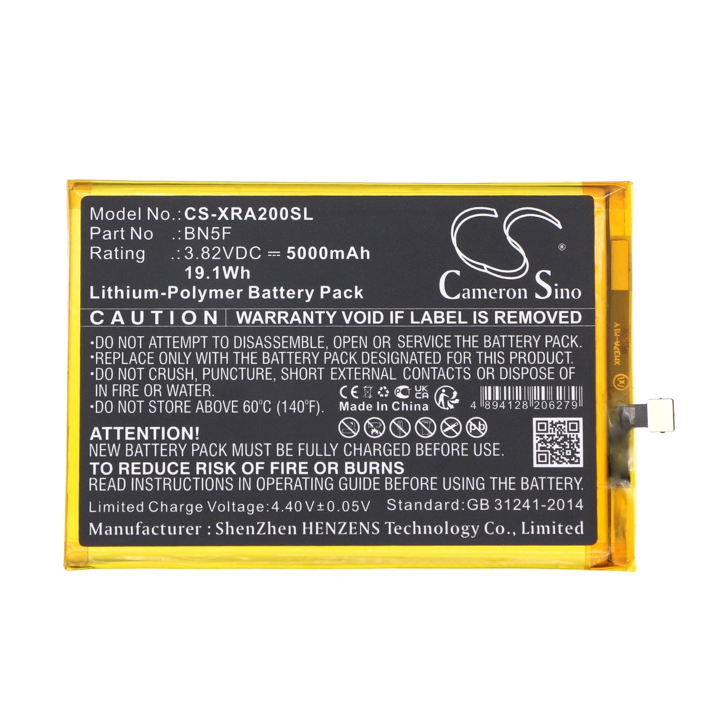 Replacement Battery for Xiaomi  23026RN54G – Mobile, SmartPhone – 5000mAh / 19.1Wh / 3.82V