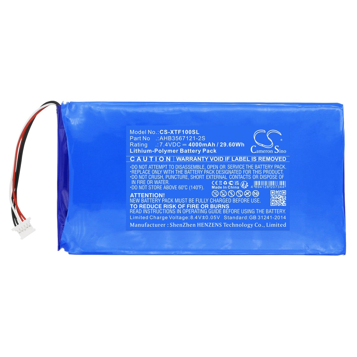 Replacement Battery for XTOOL  AutoProPAD FULL Version Auto K – Diagnostic Scanner – 4000mAh / 29.60Wh / 7.4V