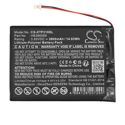 Replacement Battery for XTOOL  AutoProPAD LITE – Diagnostic Scanner – 3800mAh / 14.63Wh / 3.85V