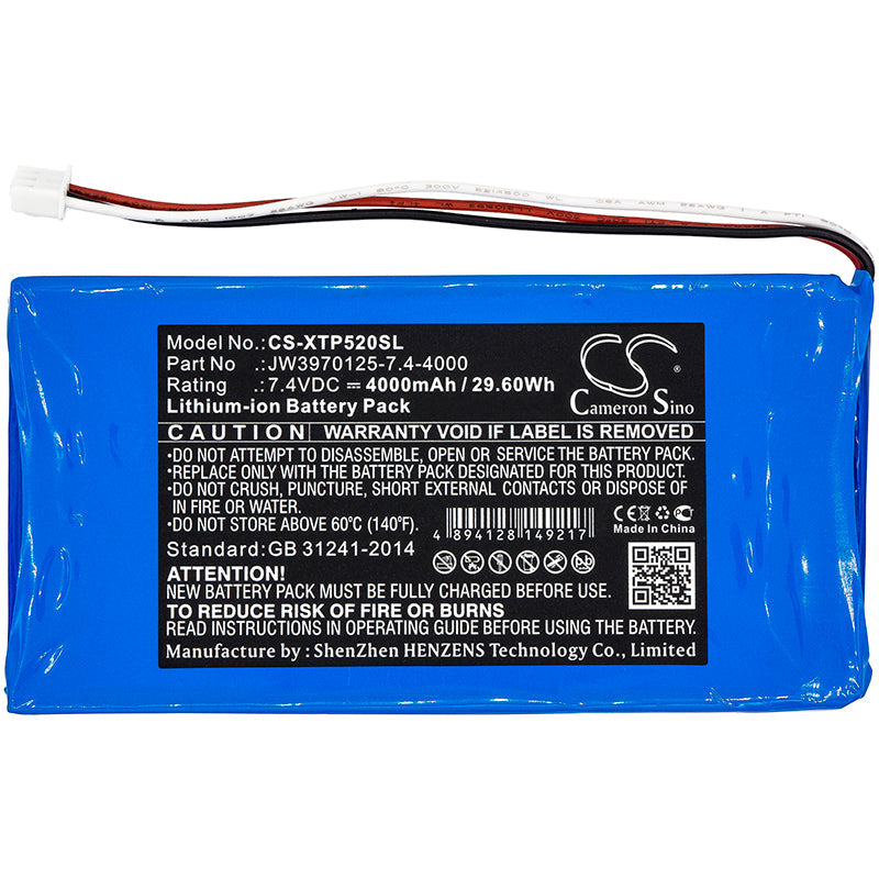 Replacement Battery for XTOOL  P52 – Diagnostic Scanner – 4000mAh / 29.60Wh / 7.4V