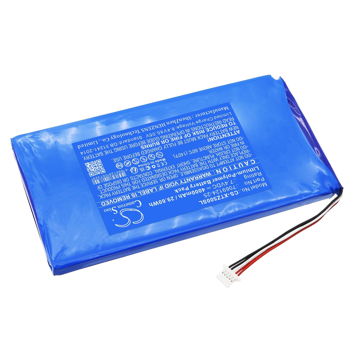 Replacement Battery for XTOOL  EZ500 Gasoline – Diagnostic Scanner – 4000mAh / 29.6Wh / 7.4V