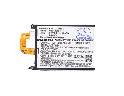 Replacement Battery for YOTAPHONE  C9660 – Mobile, SmartPhone – 1800mAh / 6.84Wh / 3.8V