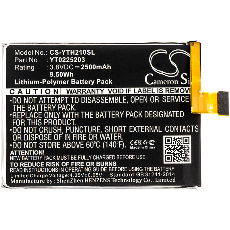 Replacement Battery for Yota  YotaPhone 2 – Mobile, SmartPhone – 2500mAh / 9.50Wh / 3.8V