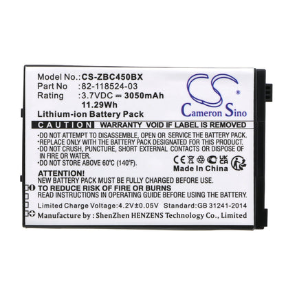 Replacement Battery for Zebra  MC45 – Barcode Scanner – 3050mAh / 11.29Wh / 3.7V