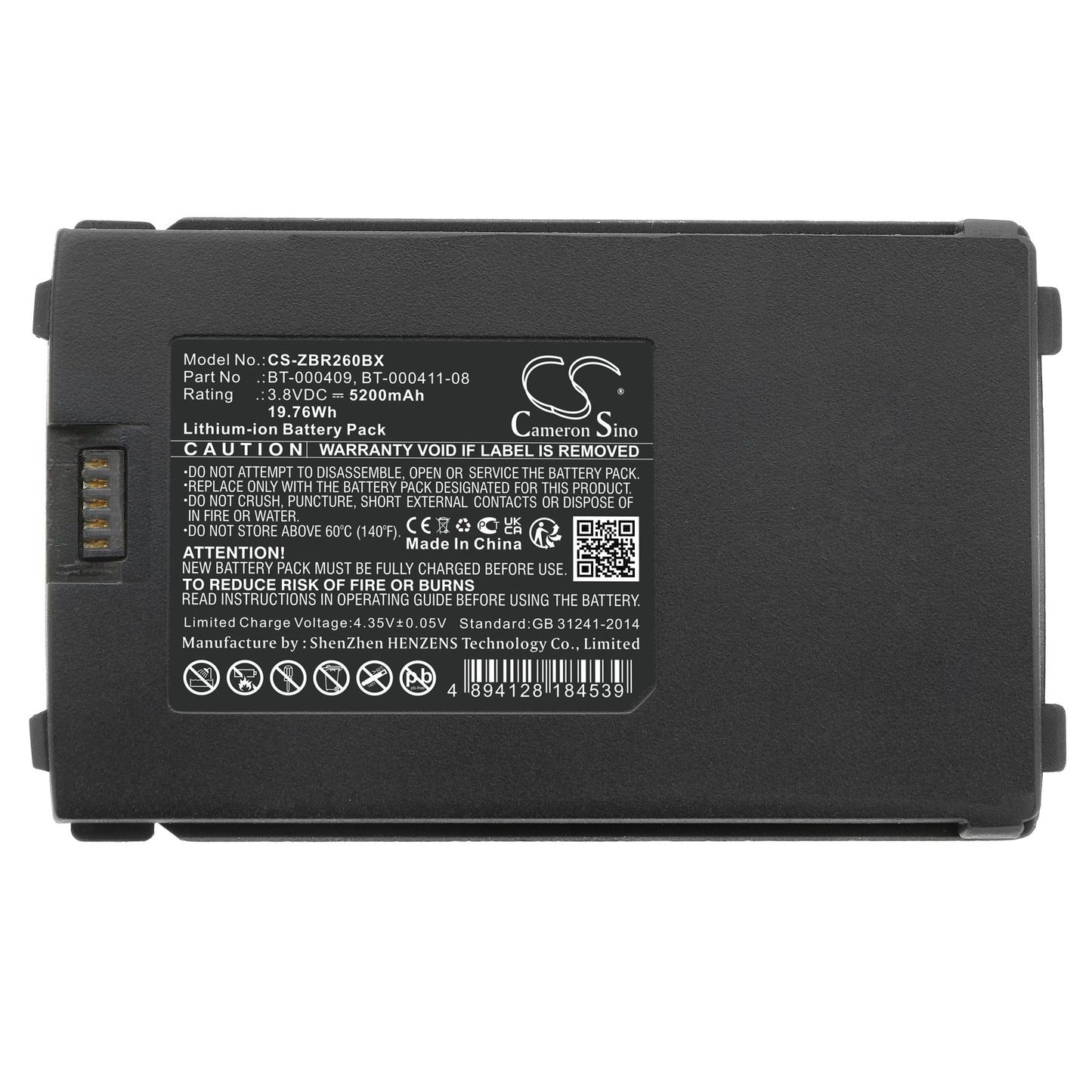 Replacement Battery for Zebra  TC21 – Barcode Scanner – 5200mAh / 19.76Wh / 3.8V