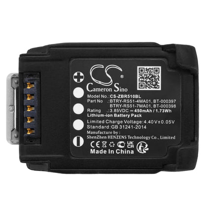 Replacement Battery for Zebra  RS51 – Barcode Scanner – 450mAh / 1.73Wh / 3.85V