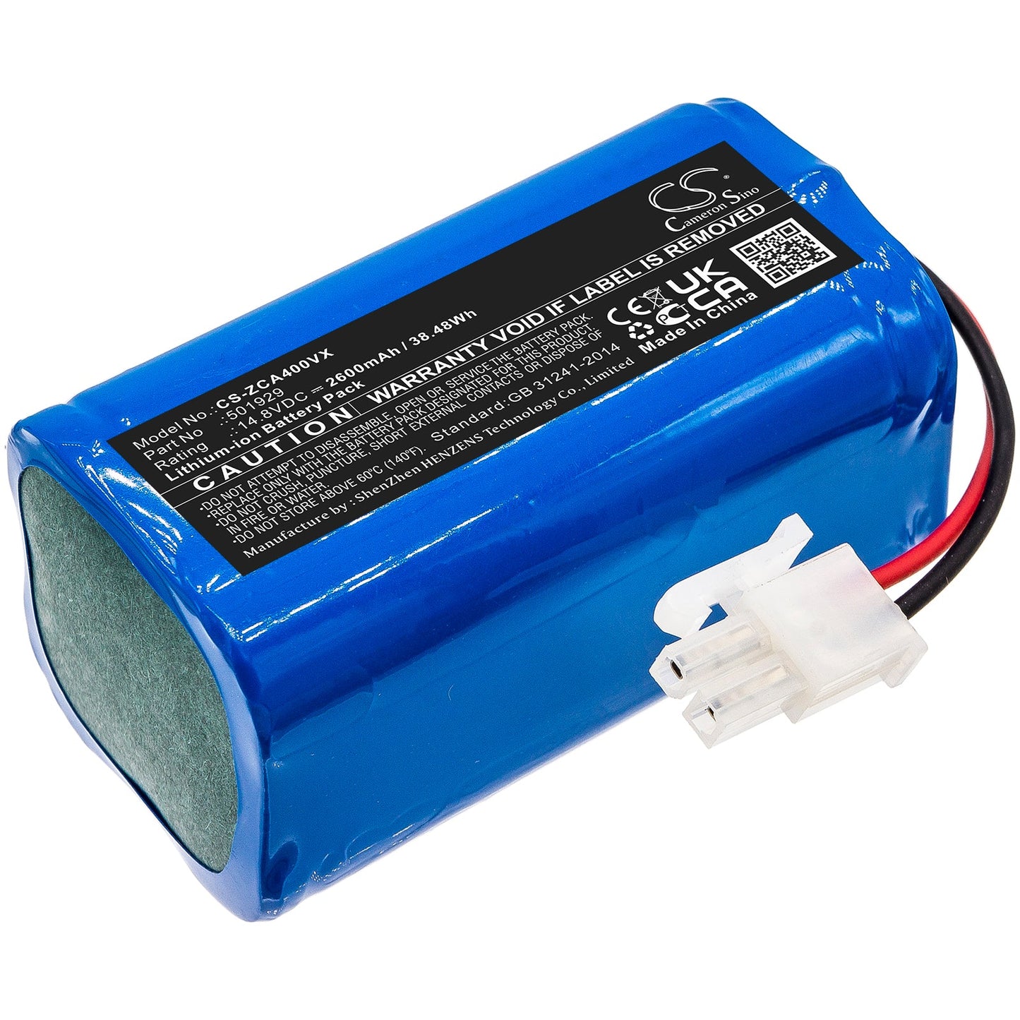 Replacement Battery for Concept  VR2000 2v1 Perfect Clean – Vacuum – 2600mAh / 38.48Wh / 14.8V