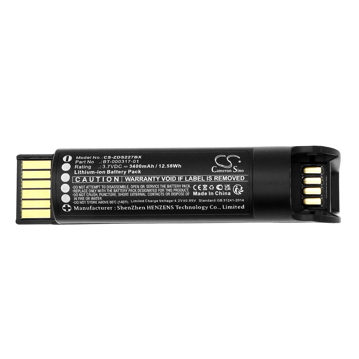 Replacement Battery for Zebra  CR2278 – Barcode Scanner – 3400mAh / 12.58Wh / 3.7V
