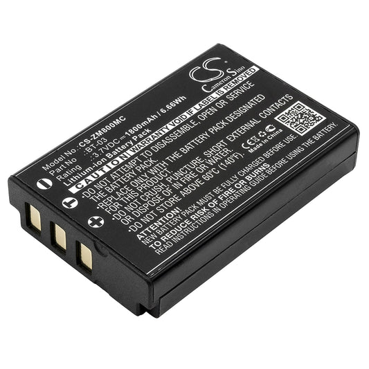 Replacement Battery for Zoom  Q8 Recorder – Camera – 1800mAh / 6.66Wh / 3.7V