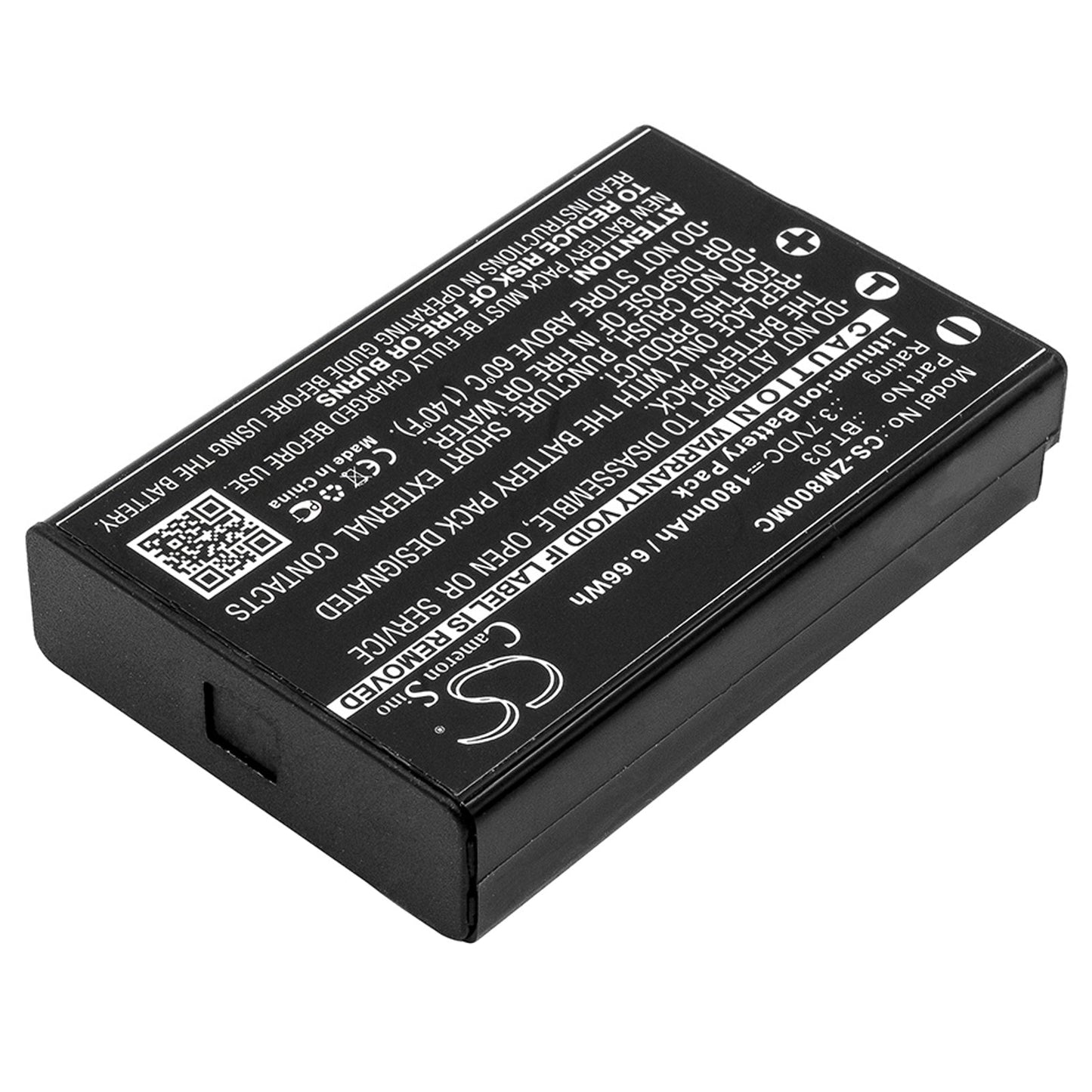 Replacement Battery for Zoom  Q8 Recorder – Camera – 1800mAh / 6.66Wh / 3.7V