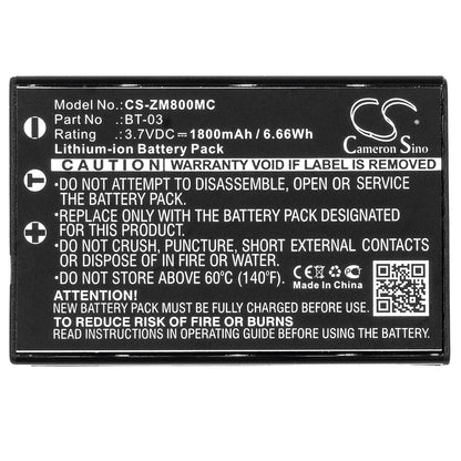 Replacement Battery for Zoom  Q8 Recorder – Camera – 1800mAh / 6.66Wh / 3.7V