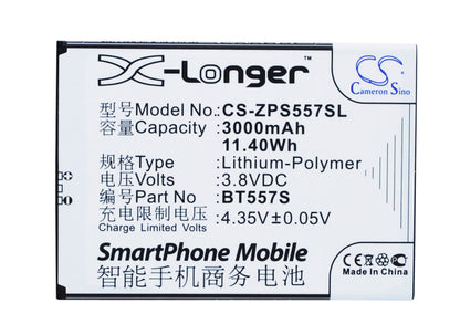 Replacement Battery for ZOPO  S5570 – Mobile, SmartPhone – 3000mAh / 11.40Wh / 3.8V