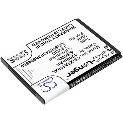 Replacement Battery for ZTE  Blade A110 – Mobile, SmartPhone – 1200mAh / 4.56Wh / 3.8V
