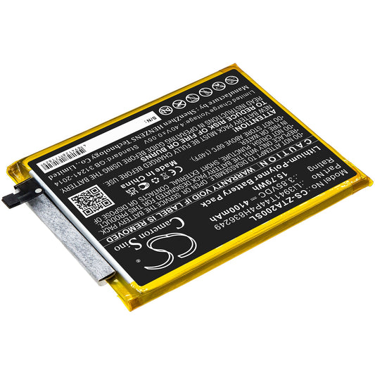 Replacement Battery for ZTE  A2121 – Mobile, SmartPhone – 4100mAh / 15.79Wh / 3.85V