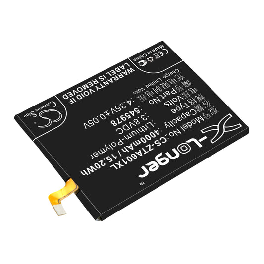 Replacement Battery for ZTE  BA601 – Mobile, SmartPhone – 4000mAh / 15.20Wh / 3.8V