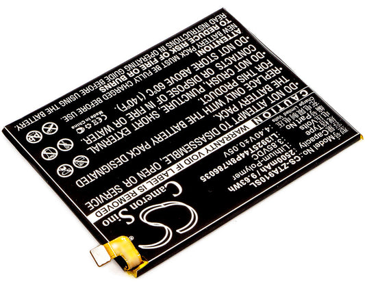 Replacement Battery for ZTE  BA910 – Mobile, SmartPhone – 2500mAh / 9.63Wh / 3.85V