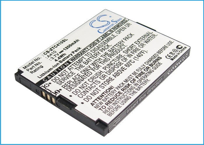 Replacement Battery for ZTE  A410 – Mobile, SmartPhone – 1200mAh / 3.7V