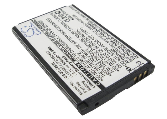 Replacement Battery for ZTE  Agent – Mobile, SmartPhone – 800mAh / 2.96Wh / 3.7V