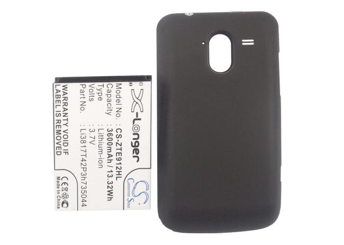 Replacement Battery for ZTE  Avid 4G – Mobile, SmartPhone – 3600mAh/13.32Wh / 3.7V