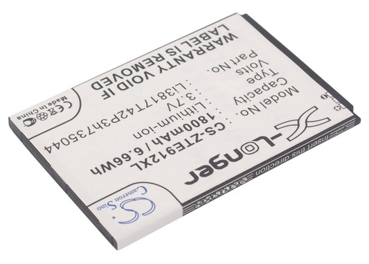 Replacement Battery for ZTE  Aurora – Mobile, SmartPhone – 1800mAh / 6.66Wh / 3.7V