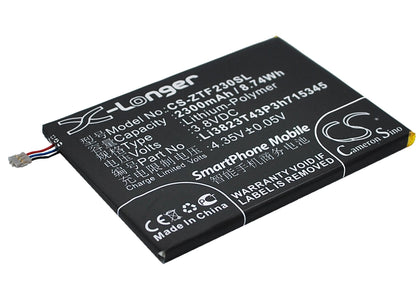 Replacement Battery for ZTE  Grand S Flex – Mobile, SmartPhone – 2300mAh / 8.74Wh / 3.8V