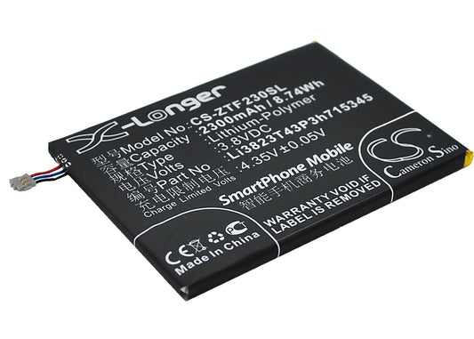 Replacement Battery for ZTE  Grand S Flex – Mobile, SmartPhone – 2300mAh / 8.74Wh / 3.8V