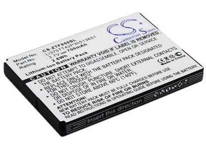 Replacement Battery for ZTE  F252 – Mobile, SmartPhone – 700mAh / 3.7V