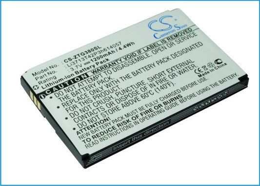 Replacement Battery for ZTE  D800 – Mobile, SmartPhone – 1200mAh / 4.4Wh / 3.7V