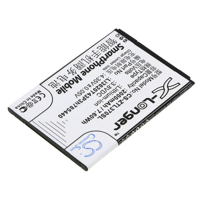 Replacement Battery for ZTE  Blade L2 Plus – Mobile, SmartPhone – 2000mAh / 7.60Wh / 3.8V