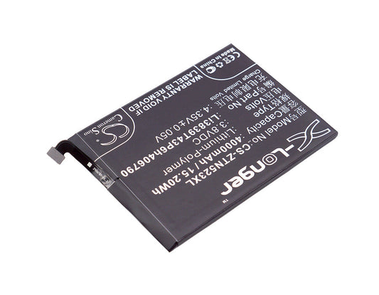 Replacement Battery for ZTE  Nubia Z11 Max – Mobile, SmartPhone – 4000mAh / 15.20Wh / 3.8V