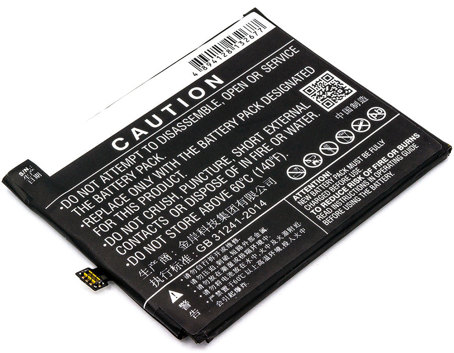 Replacement Battery for Nubia  N2 – Mobile, SmartPhone – 4900mAh / 18.87Wh / 3.85V