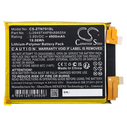 Replacement Battery for ZTE  Nubia Z40 Pro – Mobile, SmartPhone – 4900mAh / 19.06Wh / 3.89V