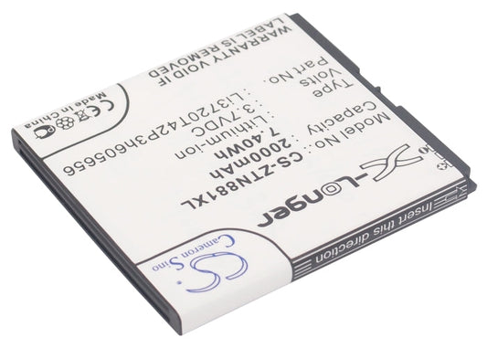 Replacement Battery for ZTE  Blade G2 – Mobile, SmartPhone – 2000mAh/7.4Wh / 3.7V