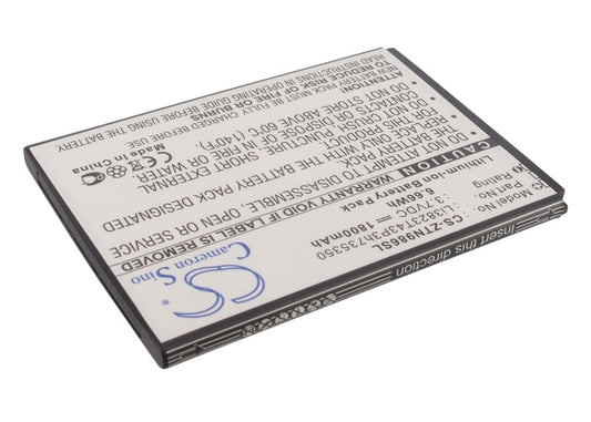 Replacement Battery for ZTE  Allstar – Mobile, SmartPhone – 1800mAh / 6.66Wh / 3.7V