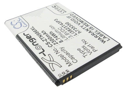 Replacement Battery for ZTE  Allstar – Mobile, SmartPhone – 2300mAh / 8.74Wh / 3.8V