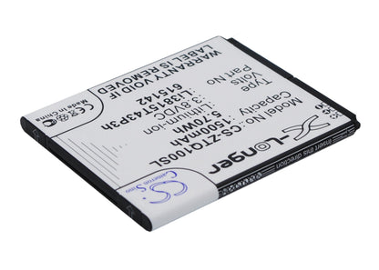 Replacement Battery for ZTE  Blade Q Mini – Mobile, SmartPhone – 1500mAh / 5.70Wh / 3.8V