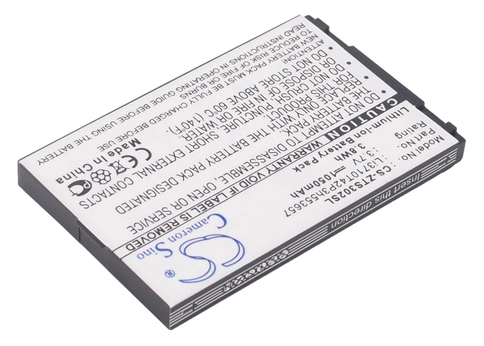 Replacement Battery for ZTE  S302 – Mobile, SmartPhone – 1050mAh / 3.89Wh / 3.7V
